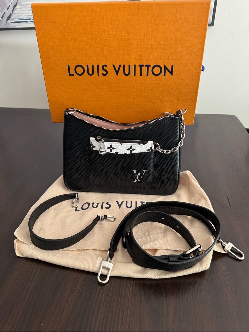 Louis Vuitton Marelle Black Epi Leather Crossbody